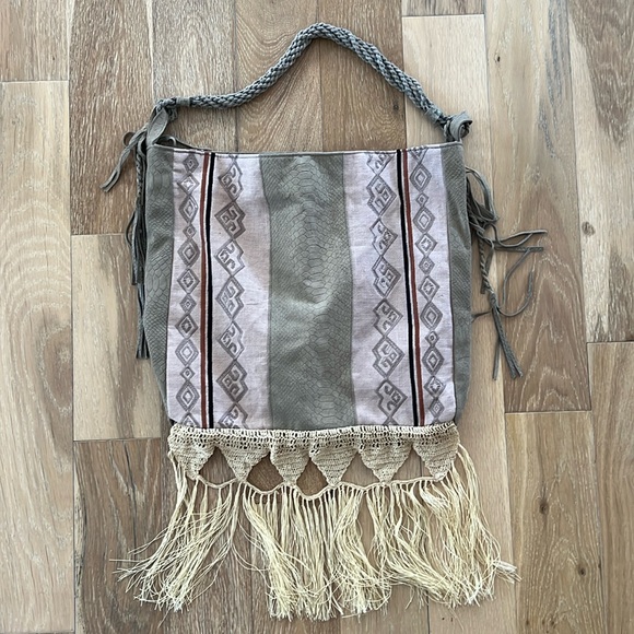 Free People Suede Fringe Bag - Picture 1 of 8